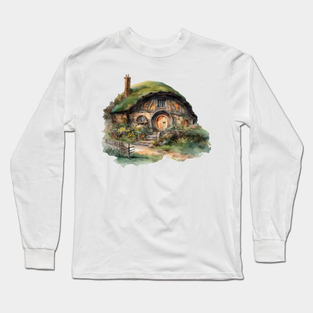 Hobbit House Long Sleeve T-Shirt by TooplesArt